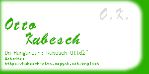 otto kubesch business card